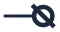 Symbole Borne de connexion dans un schéma unifilaire