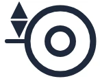 Symbole Bouton-poussoir pour volets dans un schéma unifilaire