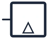 Symbole Chaudière au gaz (atmosphérique) dans un schéma unifilaire