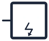 Symbole Chaudière électrique dans un schéma unifilaire
