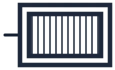 Symbole Chauffage à accumulation dans un schéma unifilaire