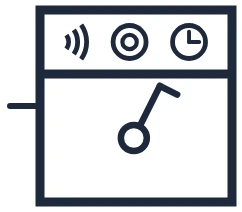Symbole Commande domotique interrupteur dans un schéma unifilaire