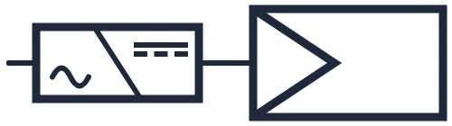 Symbole Convertisseur avec panneau solaire dans un schéma unifilaire