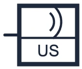 Symbole Détecteur de mouvement à ultrasons dans un schéma unifilaire