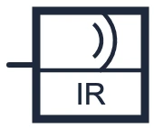Symbole Détecteur de mouvement IR dans un schéma unifilaire