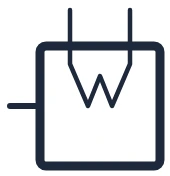 Symbole Échangeur de chaleur dans un schéma unifilaire