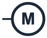 Symbole Moteur dans un schéma unifilaire