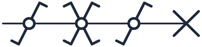 Symbole Permutateur avec point lumineux dans un schéma unifilaire
