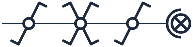 Symbole Permutateur avec spot dans un schéma unifilaire